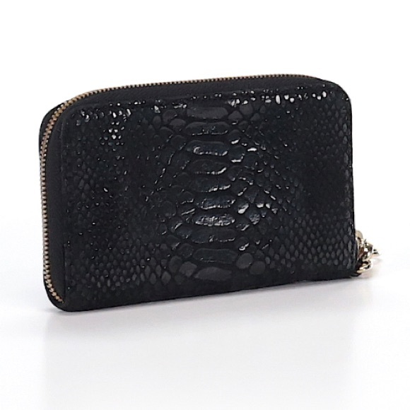 Michael Kors Black Snakeskin W/GH Wristlet - Picture 2 of 8
